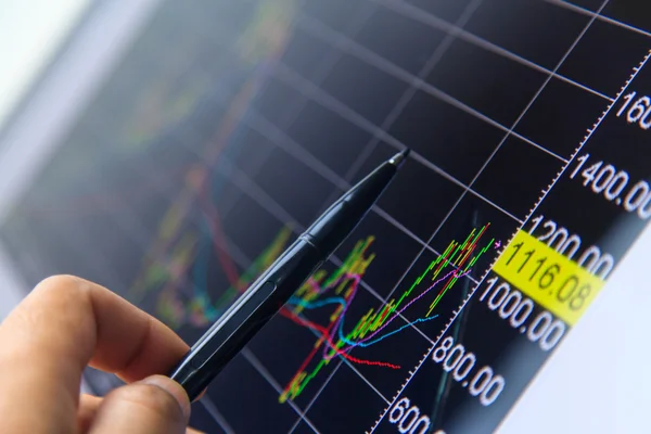 Forex trader analyzing bearish market trends on multiple screens with declining charts