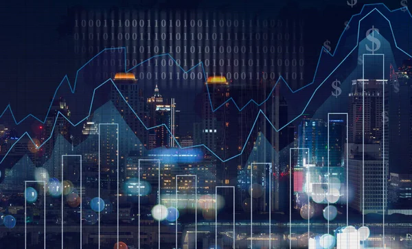 Trader analyzing falling global stock markets and currency price movements on trading screens